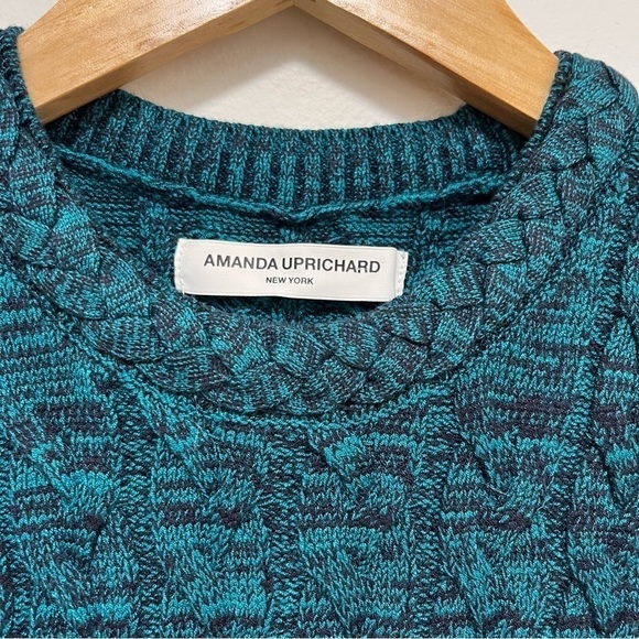 AMANDA UPRICHARD Braylen Cable Knit Sleeveless Sweater Dress. Size Small - Picture 4 of 13